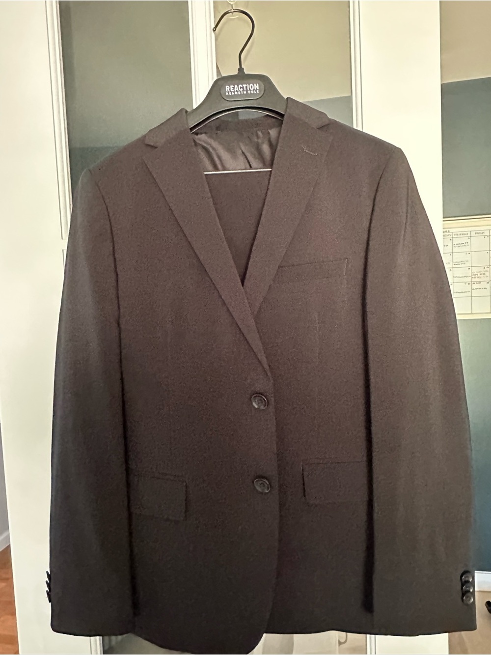 Kenneth Cole Boys Black two-piece suit size 14